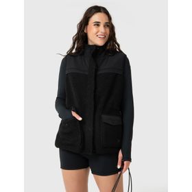 Chaleco Para Mujer Sherpa Negro Bsoul