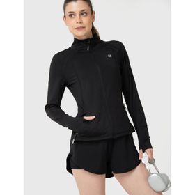 Polera Para Mujer 2Nd Layer Full Zip Negro Bsoul