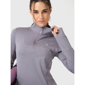 Polera Para Mujer Ls Half Zip Morado Bsoul