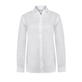 Blusa M/L Lino Orgánico Para Mujer Lirio Blanco Rockford