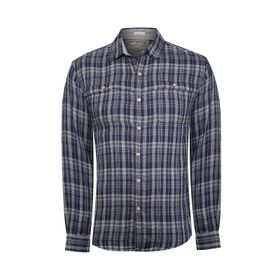 Camisa M/L Algodón Orgánico Para Hombre Bradford Azul Rockford
