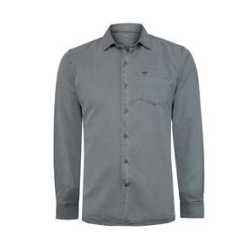 Camisa M/L Tencel Para Hombre Tencel Gris Rockford