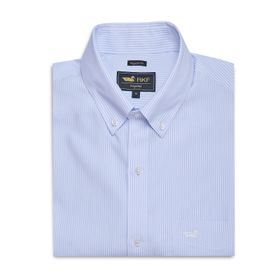 Camisa M/L Algodón Para Hombre Wf Pb Azul Rockford