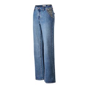 Jeans Algodón Para Mujer Fitz Azul Rockford