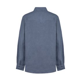 Blusa M/L Lino Orgánico Para Mujer Lirio Azul Rockford