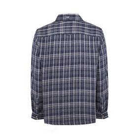 Camisa M/L Algodón Orgánico Para Hombre Bradford Azul Rockford