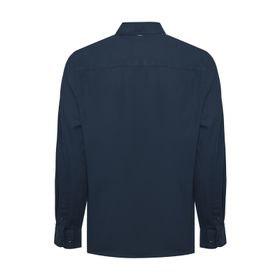 Camisa M/L Algodón Orgánico Para Hombre Leeds Azul Rockford