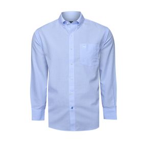 Camisa M/L Algodón Para Hombre Wf Pb Celeste Rockford