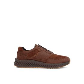 Zapatilla Para Hombre Cuero Spinal Brio Café Hush Puppies