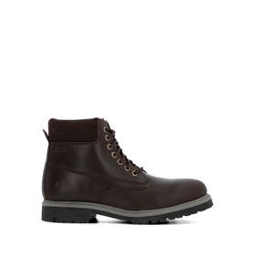 Botín Para Hombre Cuero/Textil Negam Café Hush Puppies
