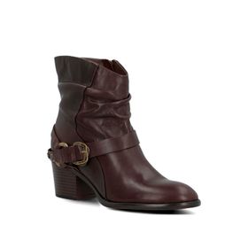 Botín Para Mujer Cuero Marita Café Hush Puppies