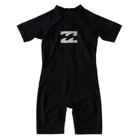 Lycra Entera Mc Manga Corta Niño (2-7) All Day Springsuit Negro Billabong