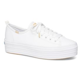 ZAPATILLA KEDS TRIPLE UP LEATHER WHITE PARA MUJER