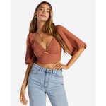 Blusa--Mujer-Del-Sole-Top-Marron-Billabong