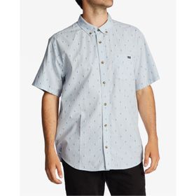 Camisa  Manga Corta Hombre All Day Jacquard Celeste Billabong