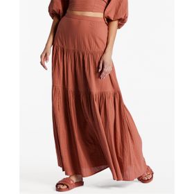 Falda  Mujer Del Sole Skirt Marrón Billabong