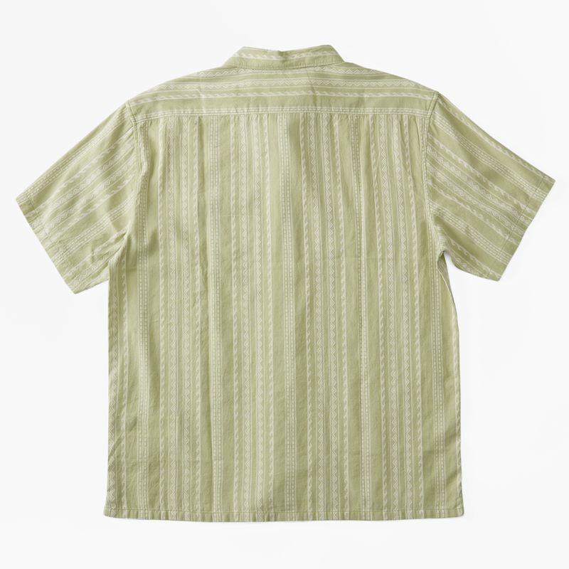 Camisa-Manga-Corta-Hombre-Sundays-Jacquard-Verde-Billabong