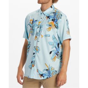 Camisa Manga Corta Hombre Sundays Celeste Billabong