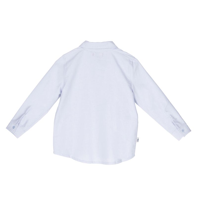 Camisa-Manga-Larga-Para--Niño-Algodon--Oxford-Azul-Hush-Puppies-Kids