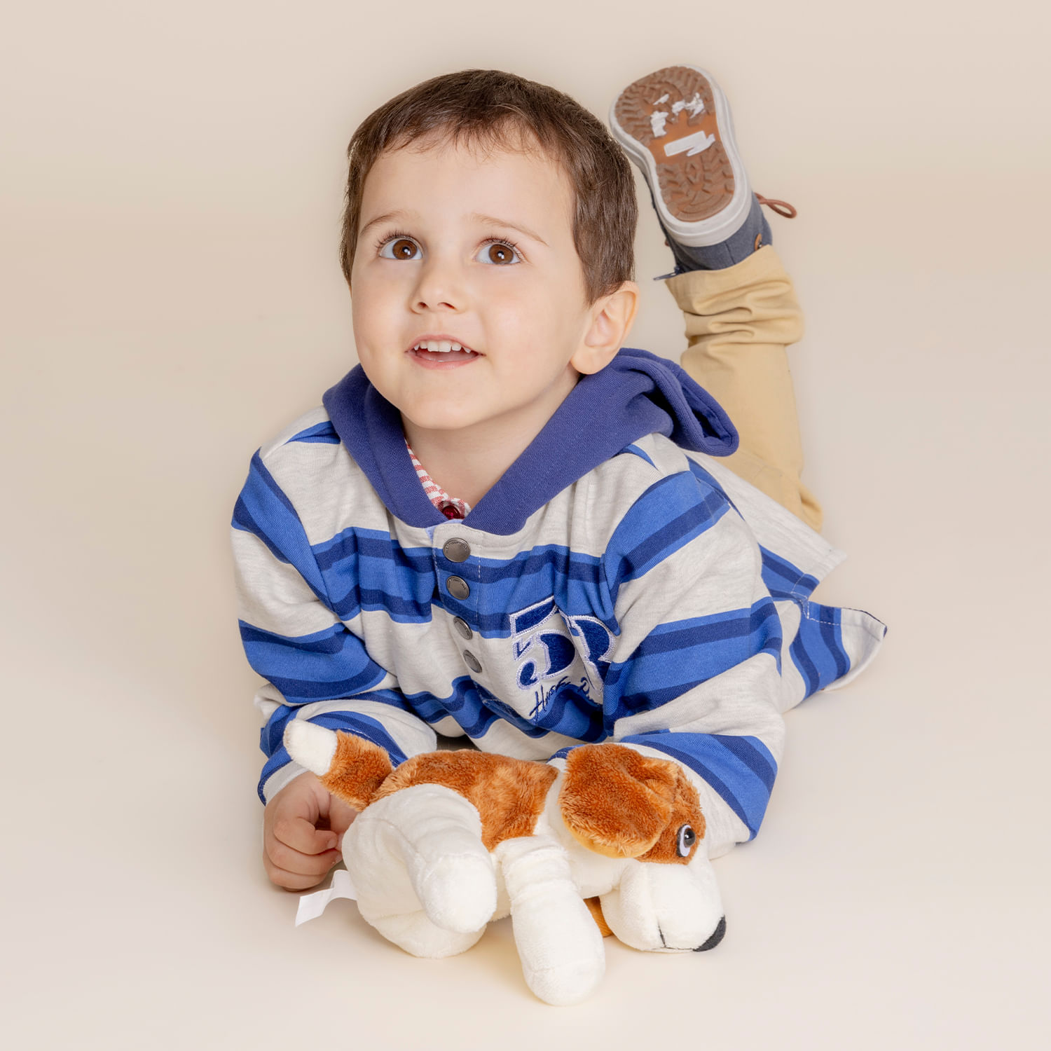 Polera HUSH PUPPIES KIDS ALGODÓN POLIESTER HOD/RANCO AZUL PARA NIÑO