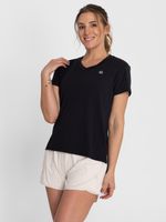 Polo-Manga-Corta-Para-Mujer--V-Neck-Negro-Bsoul
