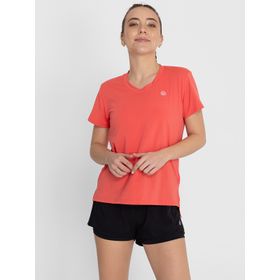 POLO MANGA CORTA BSOUL  V-NECK NARANJA PARA MUJER