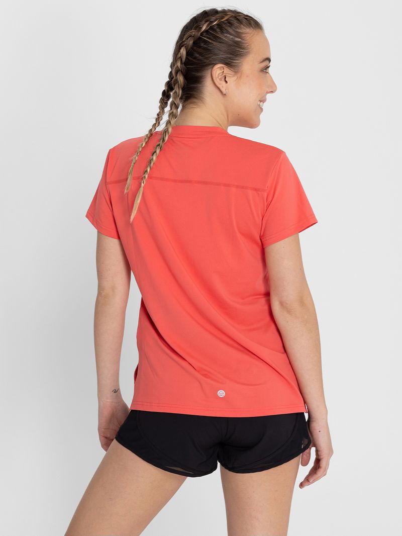 Polo-Manga-Corta-Para-Mujer--V-Neck-Naranja-Bsoul