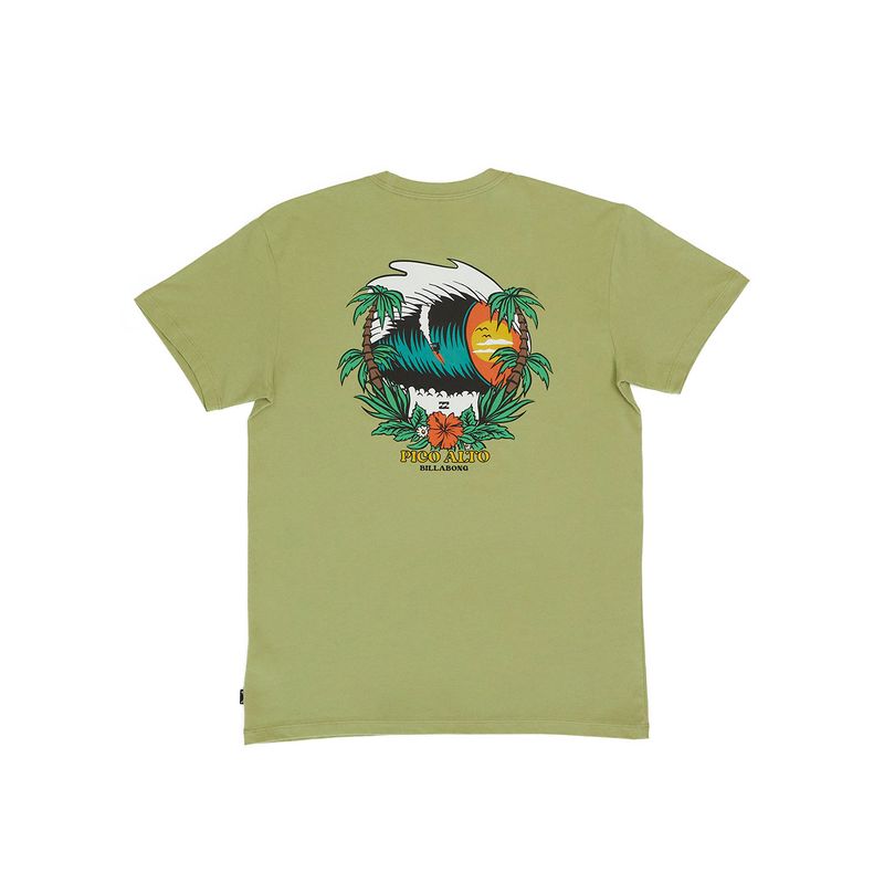 Polo-Basico-Para-Hombre-Manga-Corta-Pico-Alto-Verde-Billabong