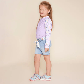 SANDALIA HUSH PUPPIES  ATLANTIC  CELESTE PARA NIÑA