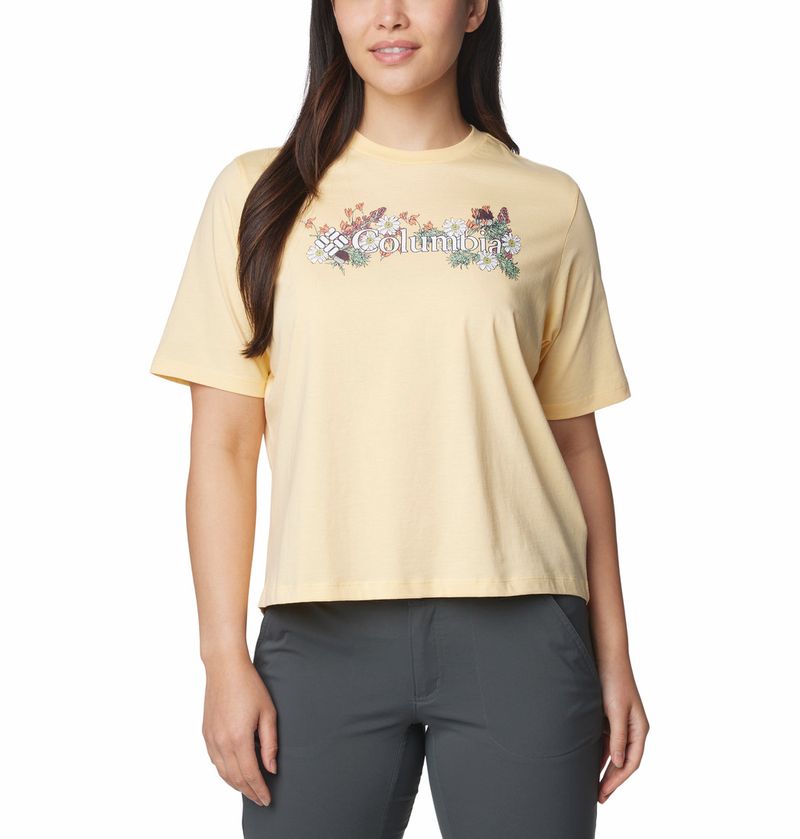 Polo-Para-Mujer-Manga-Corta-North-Cascades™-Amarillo-Columbia