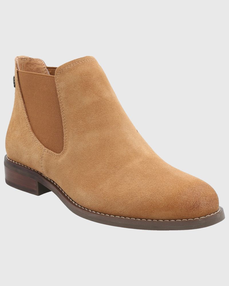 Botin-Para-Mujer-Cuero-Poliester-Clifton-Marron-Hush-Puppies