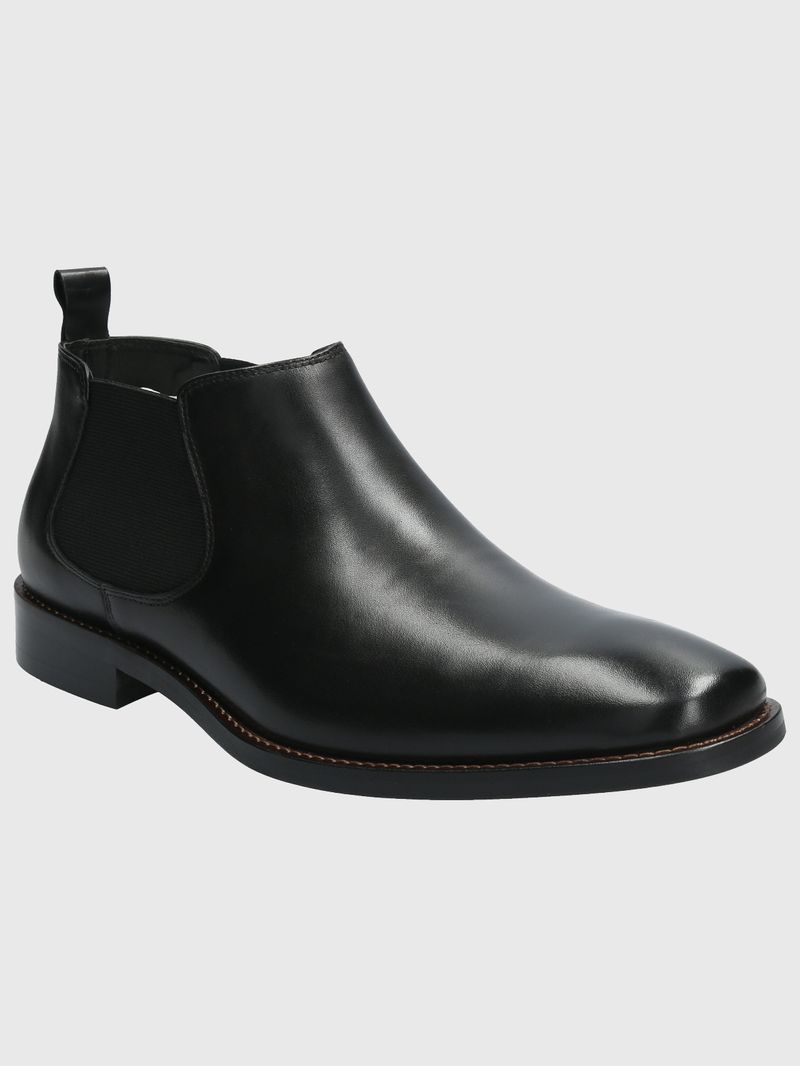 Botin-Para-Hombre-Cuero--Elastano-Twist-Negro-Hush-Puppies