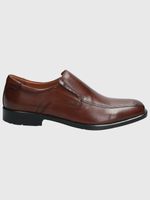 Zapato-Para-Hombre-Cuero-Strand-Marron-Hush-Puppies