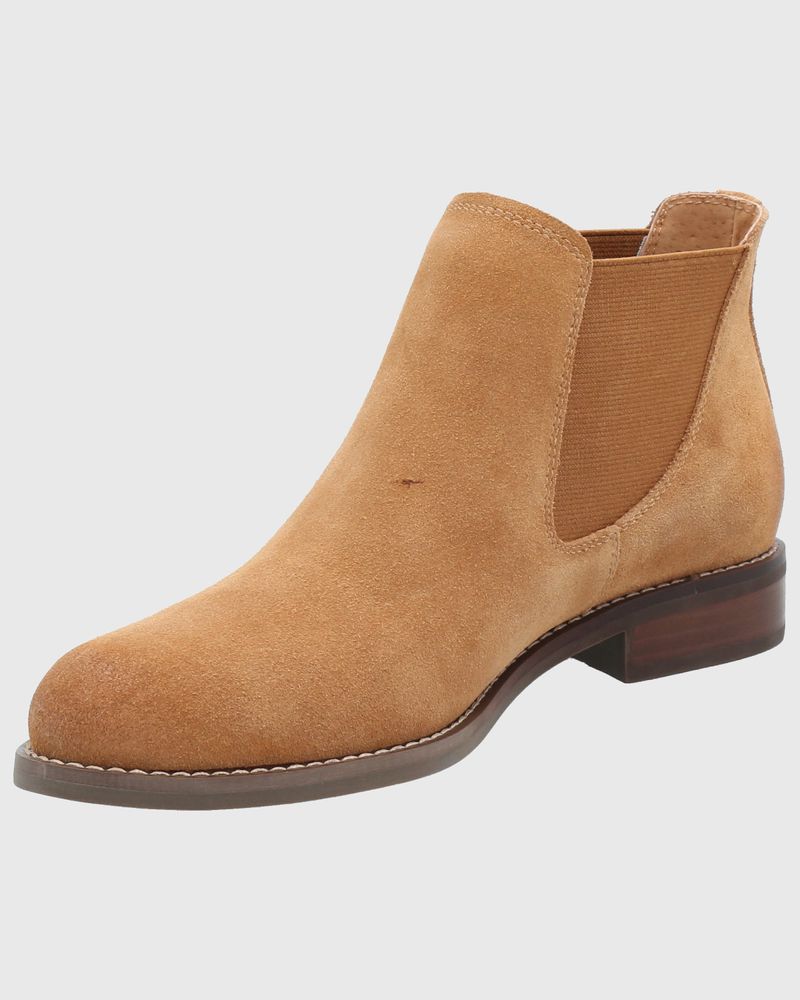 Botin-Para-Mujer-Cuero-Poliester-Clifton-Marron-Hush-Puppies