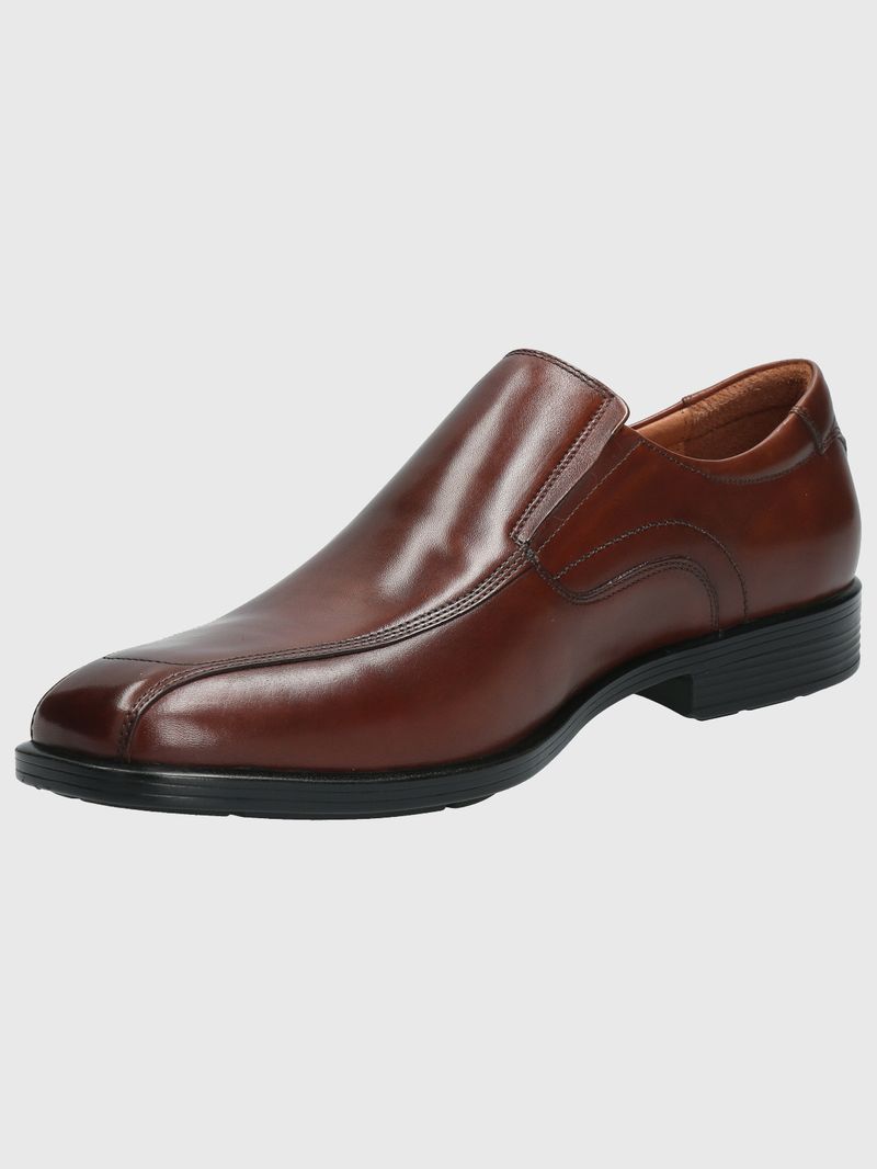 Zapato-Para-Hombre-Cuero-Strand-Marron-Hush-Puppies