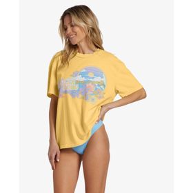 POLO PARA MUJER MANGA CORTA ISLAND BLOOMS AMARILLO BILLABONG