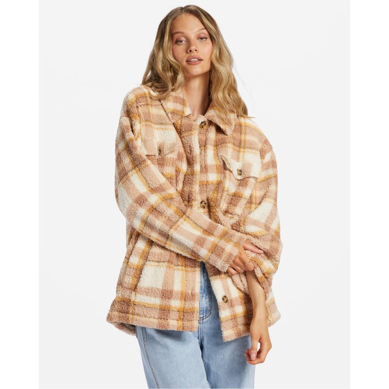 Casaca-Para-Mujer--Fairbanks-Fleece-Beige-Billabong