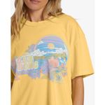 Polo-Para-Mujer-Manga-Corta-Island-Blooms-Amarillo-Billabong