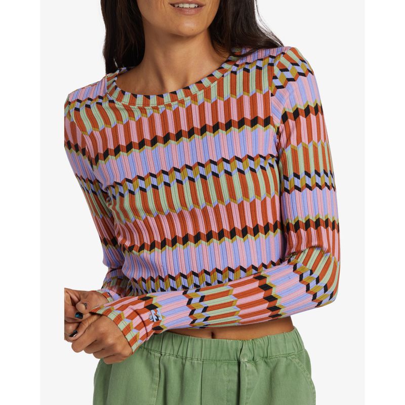 Polo-Para-Mujer-Manga-Larga-Dont-Sweat-It-Multicolor-Billabong