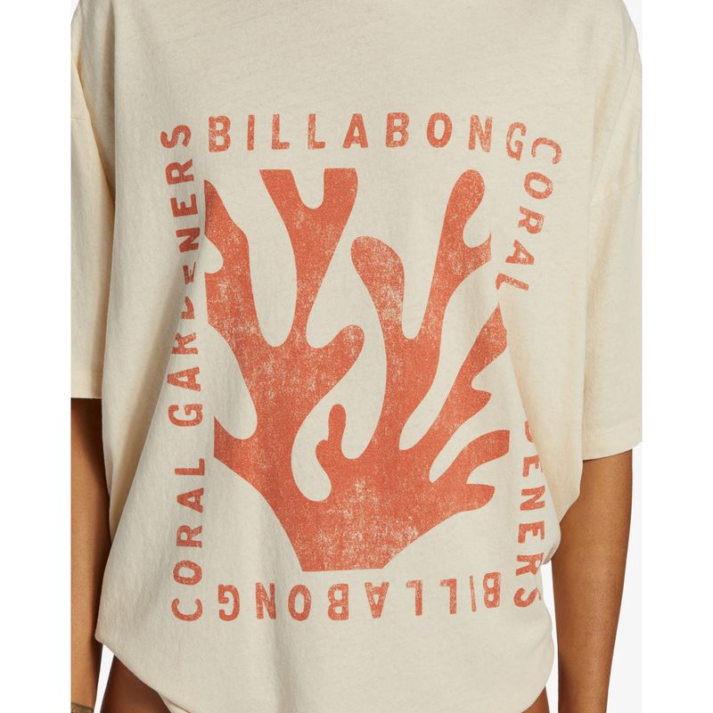 Polo-Para-Mujer-Manga-Corta-True-Boy-Coral-Gardener-Blanco-Billabong