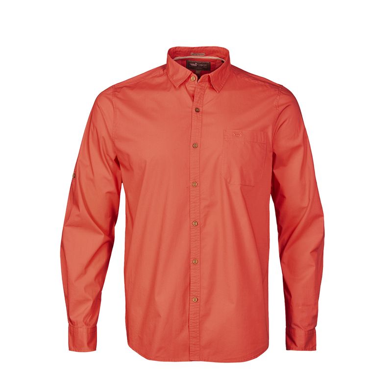 Camisa-Para-Hombre-Algodon-Organico-Galiton-Naranja-Rockford