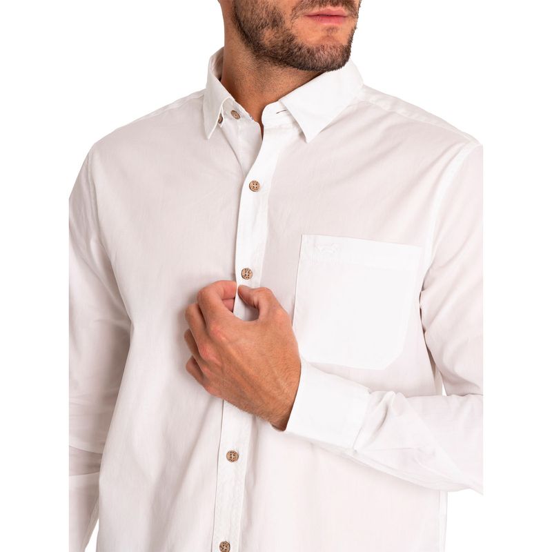 Camisa-Para-Hombre-Algodon-Organico-Galiton-Blanco-Rockford