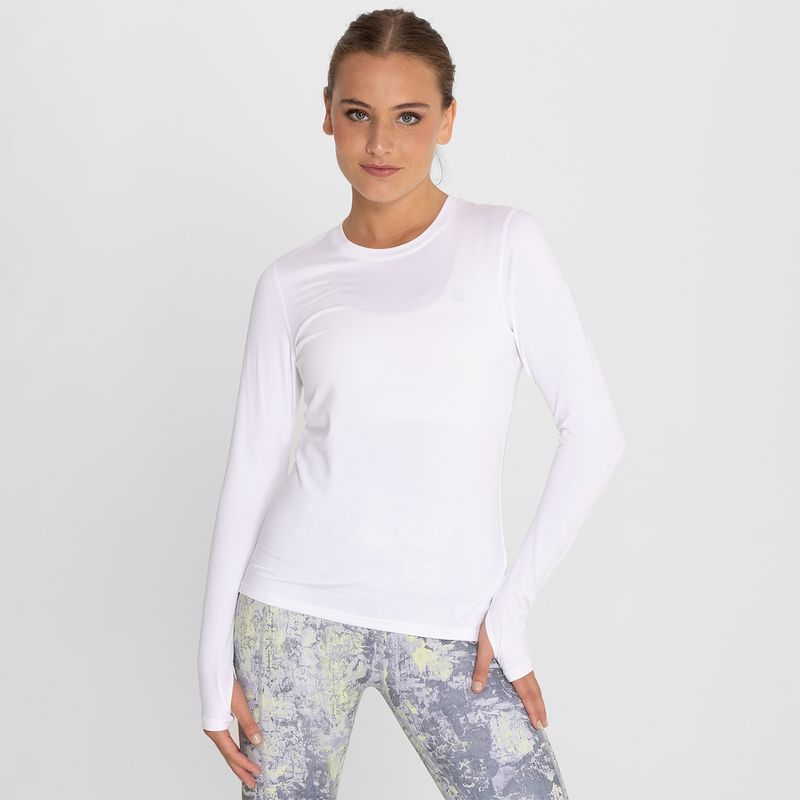 Polo-Manga-Larga-Para-Mujer--First-Layer-Blanco-Bsoul