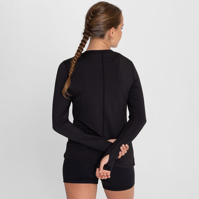 Polo-Manga-Larga-Para-Mujer--First-Layer-Negro-Bsoul