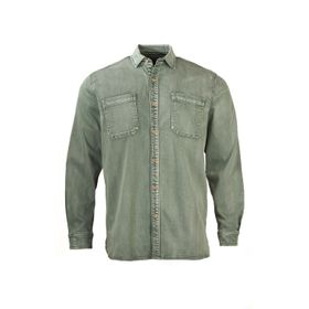 CAMISA PARA HOMBRE ALGODÓN ORGÁNICO DENIM VERDE ROCKFORD