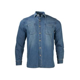 CAMISA PARA HOMBRE ALGODÓN ORGÁNICO DENIM AZUL ROCKFORD