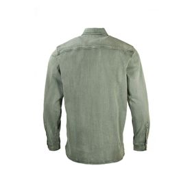 CAMISA PARA HOMBRE ALGODÓN ORGÁNICO DENIM VERDE ROCKFORD