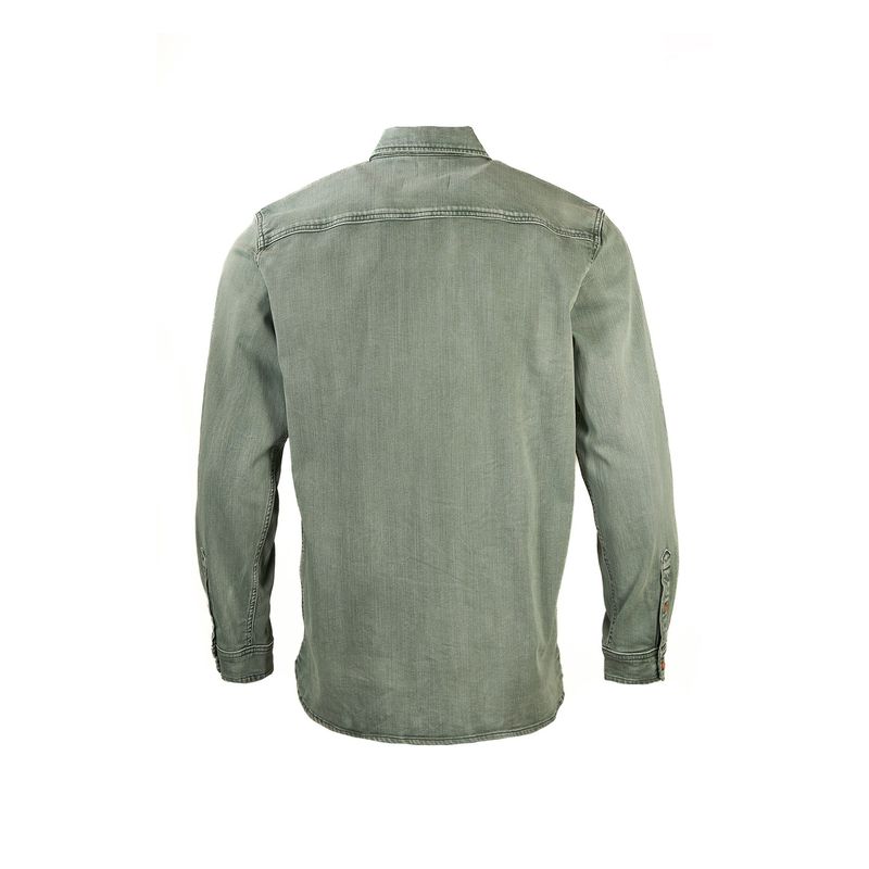 Camisa-Para-Hombre-Algodon-Organico-Denim-Verde-Rockford