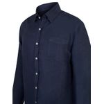 Camisa-Para-Hombre-Lino-Linen-Azul-Rockford