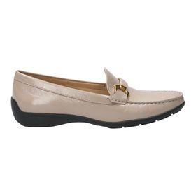 Mocasin Para Mujer Cuero Natalia Beige/Crudo Hush Puppies